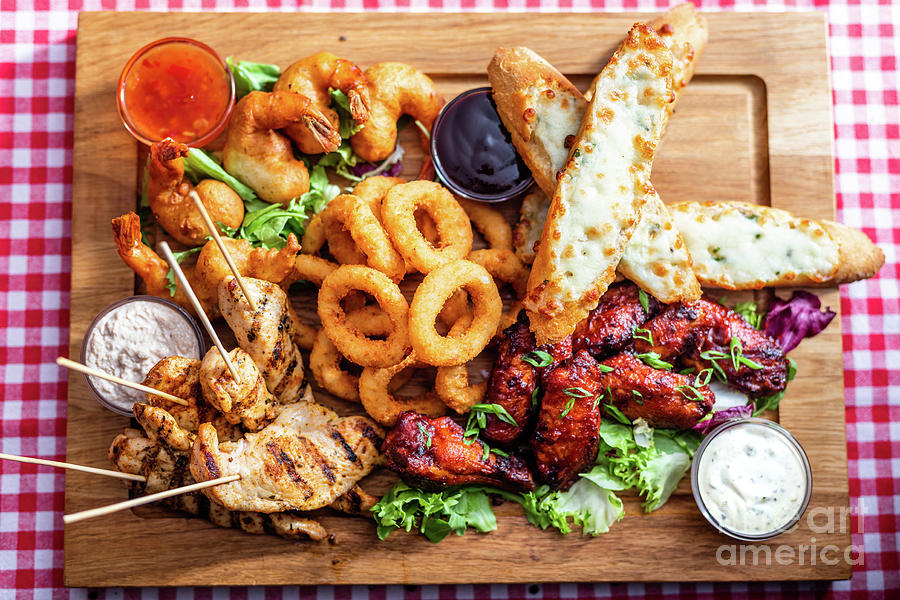 Grilled snack plate served in american restaurant #10 Photograph by Michal Bednarek