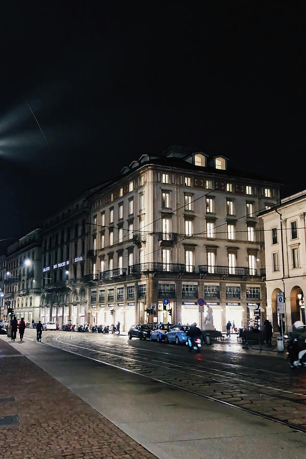 Historical Buildings On The City Center Streets Of Milan In Lomb Photograph