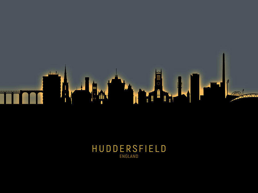 Huddersfield England Skyline #10 Digital Art by Michael Tompsett