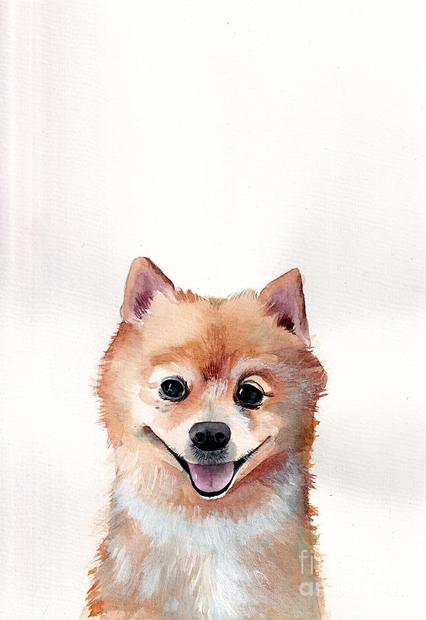 I am your Puppy #10 Painting by Munkhzul Bundgaa