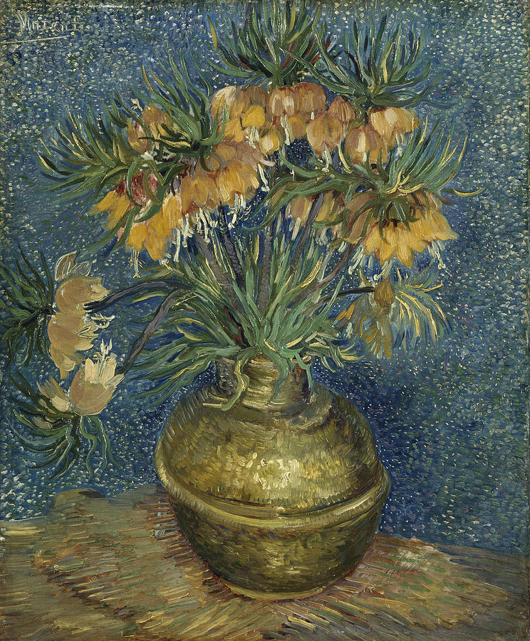 Vincent Van Gogh Painting - Imperial Fritillaries in a Copper Vase  #10 by Vincent van Gogh