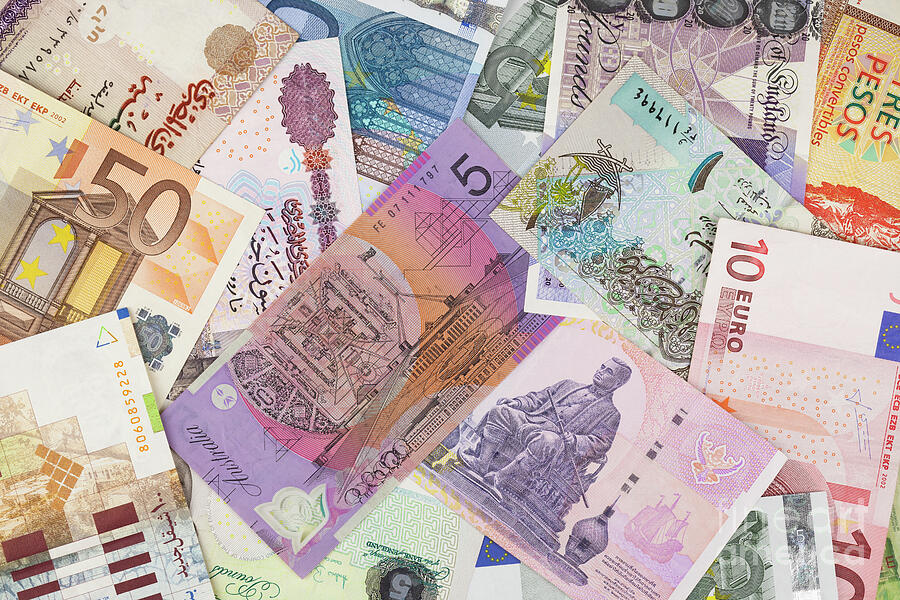 Abundance Photograph - International currency banknotes #10 by Roberto Morgenthaler