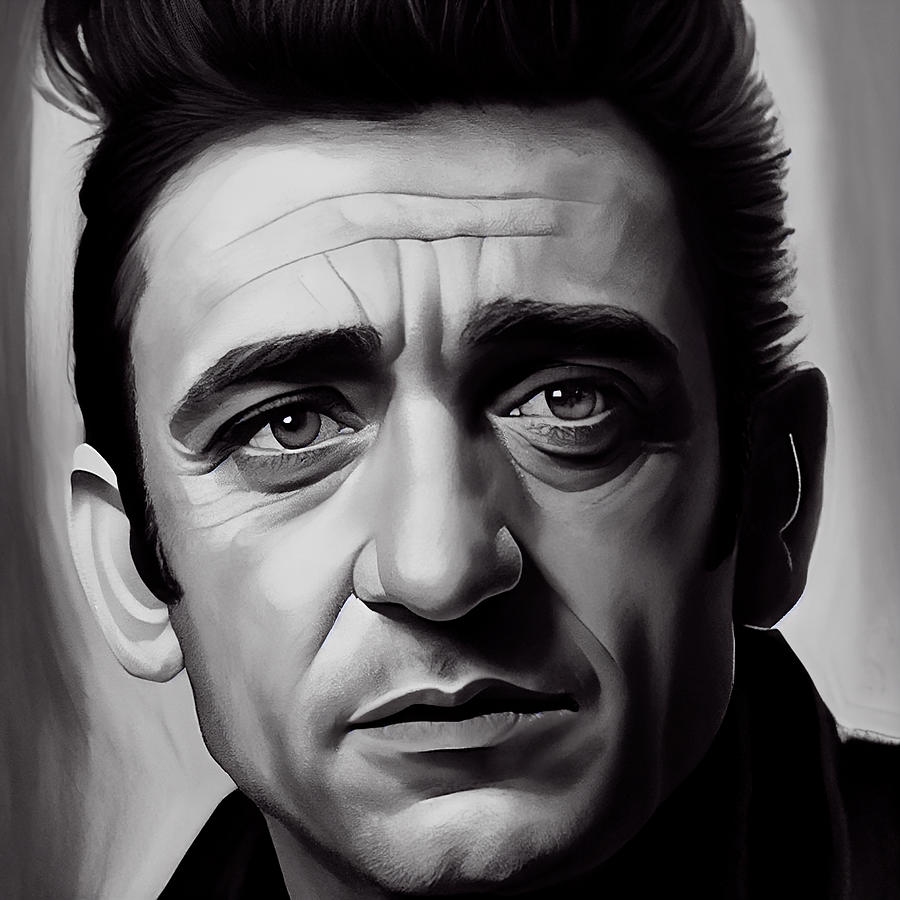 Johnny Cash Art Digital Art by Tim Hill - Fine Art America