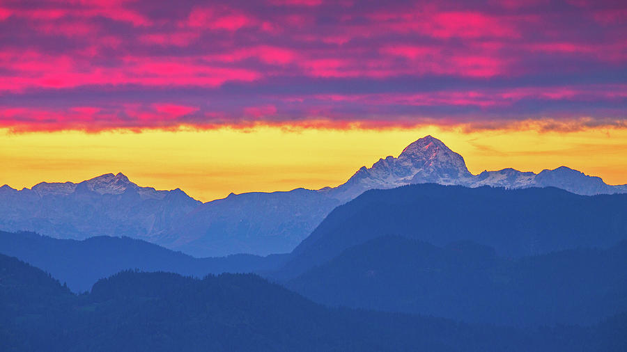 Julian Alps sunset #10 Photograph by Ian Middleton
