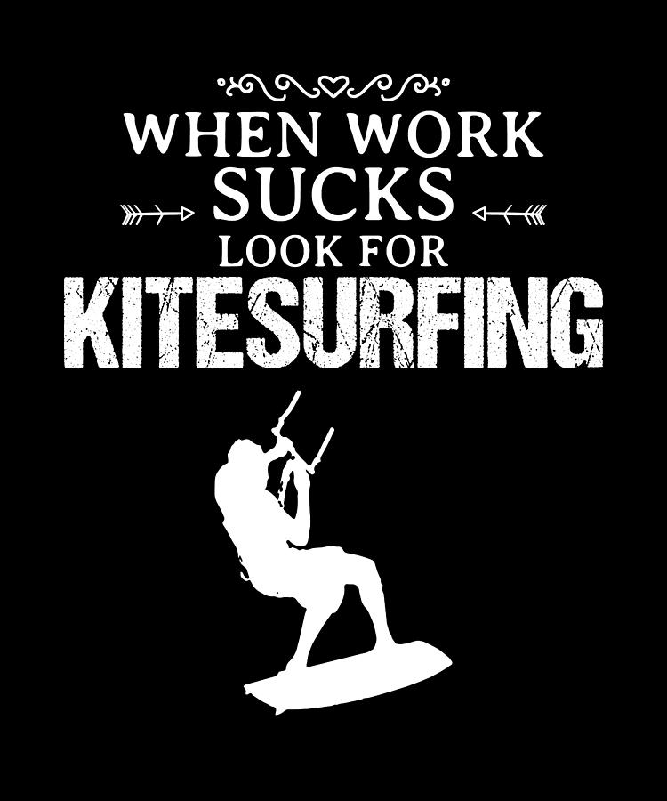 Kitesurfing Funny Design For Gift Digital Art by Syou ART Fine Art