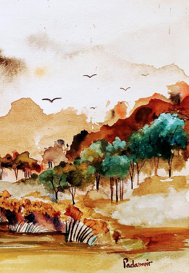 Landscape #10 Painting by Padamvir Singh