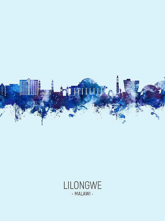 Lilongwe Malawi Skyline #10 Digital Art by Michael Tompsett