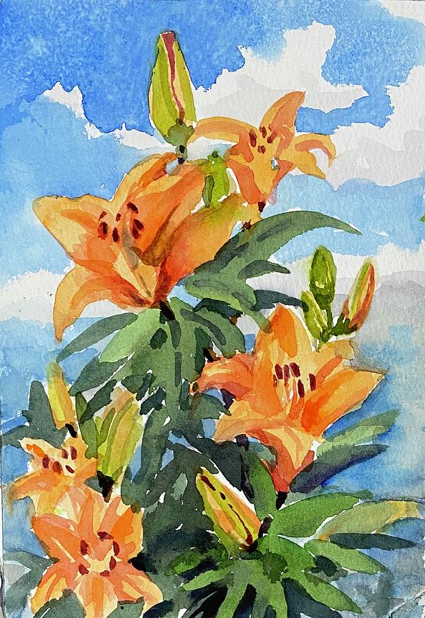 Lily #11 Painting by Ping Yan