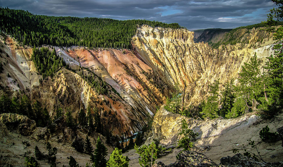 Lower falls of the yellowstone national park from artist point a #10 Photograph by Alex Grichenko