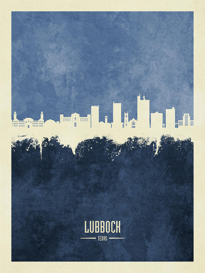Lubbock Texas Skyline #10 Digital Art by Michael Tompsett