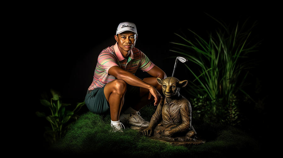Maximalist  Famous  Sports  Athletes  Tiger  Woods    By Asar Studios Painting