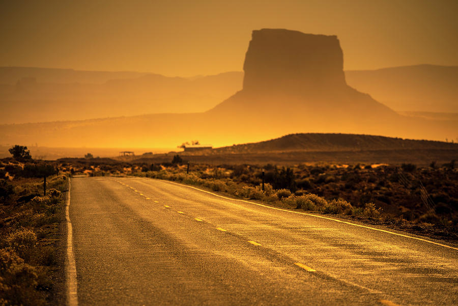 Desert Photograph - Monument Valley Highway #10 by Alan Copson
