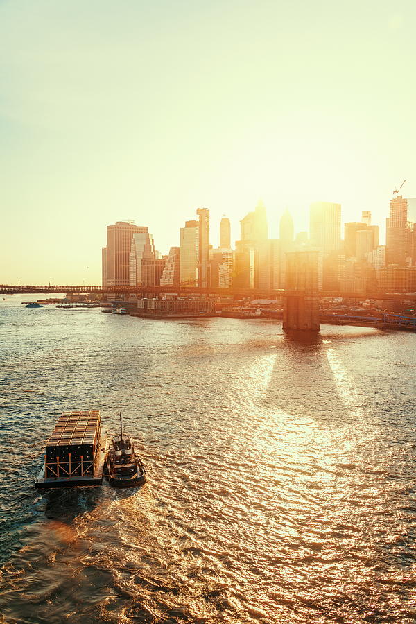 New York City sunset #10 Photograph by Songquan Deng