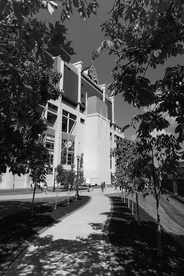 Ohio Stadium at Ohio State University in black and white #10 Photograph by Eldon McGraw