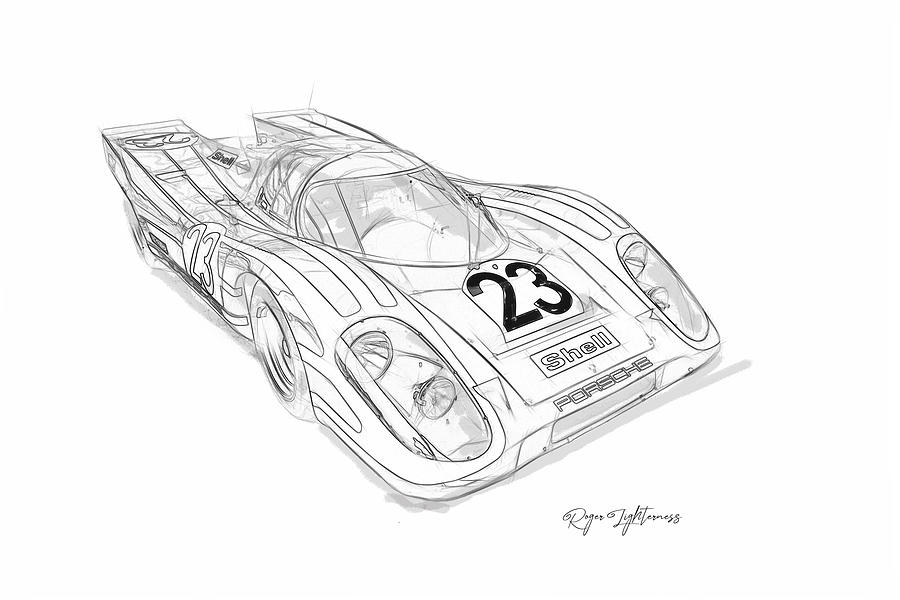 Porsche 917 Digital Art by Roger Lighterness - Fine Art America