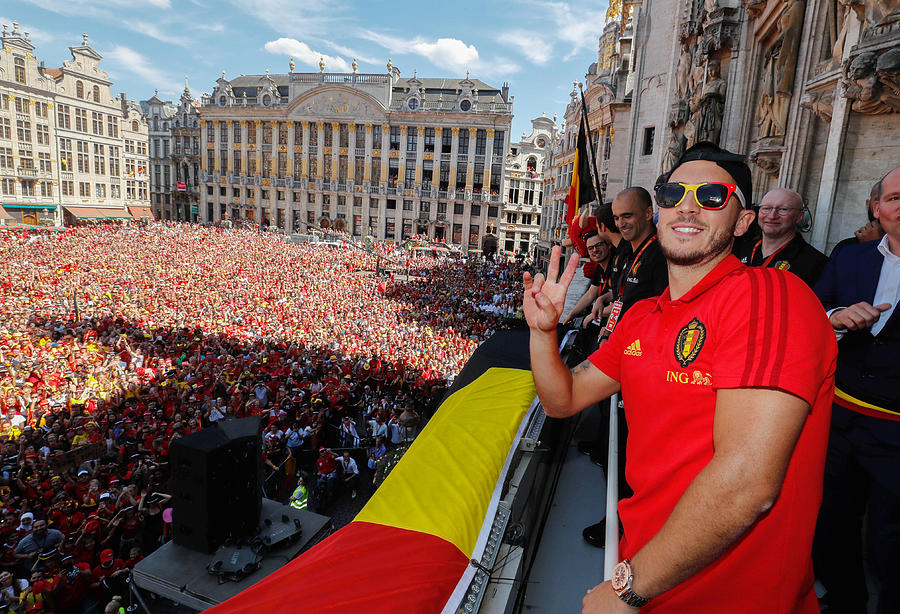 Red Devils Parade In Brussels After Returning From World Cup Russia #10 Photograph by Royal Belgium Pool