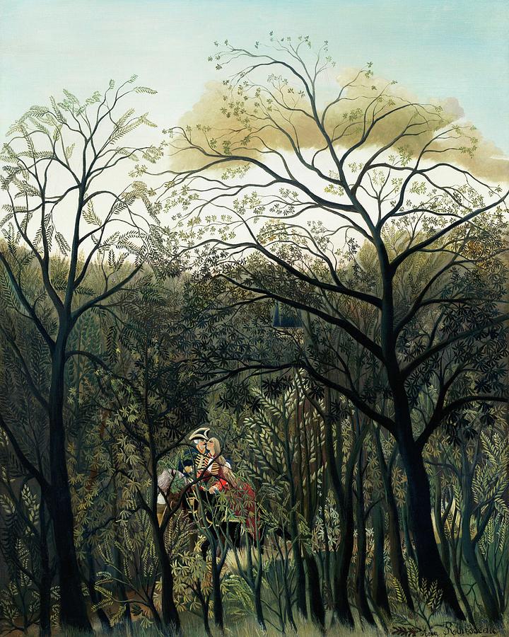 Henri Rousseau Painting - Rendezvous in the Forest #11 by Henri Rousseau