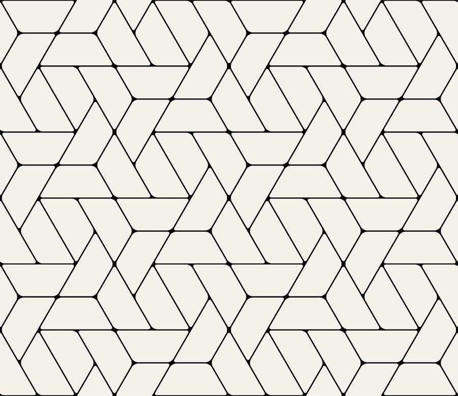 Seamless Geometric Pattern #10 Drawing by Lasagnaforone