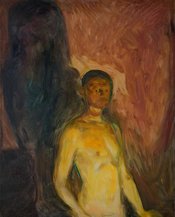  Self-Portrait in Hell #4 Painting by Edvard Munch