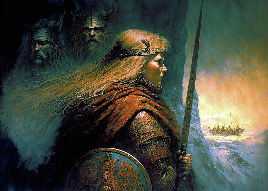 Shieldmaiden Norse Mythology Digital Art by 1-sascha-schmidt - Fine Art ...