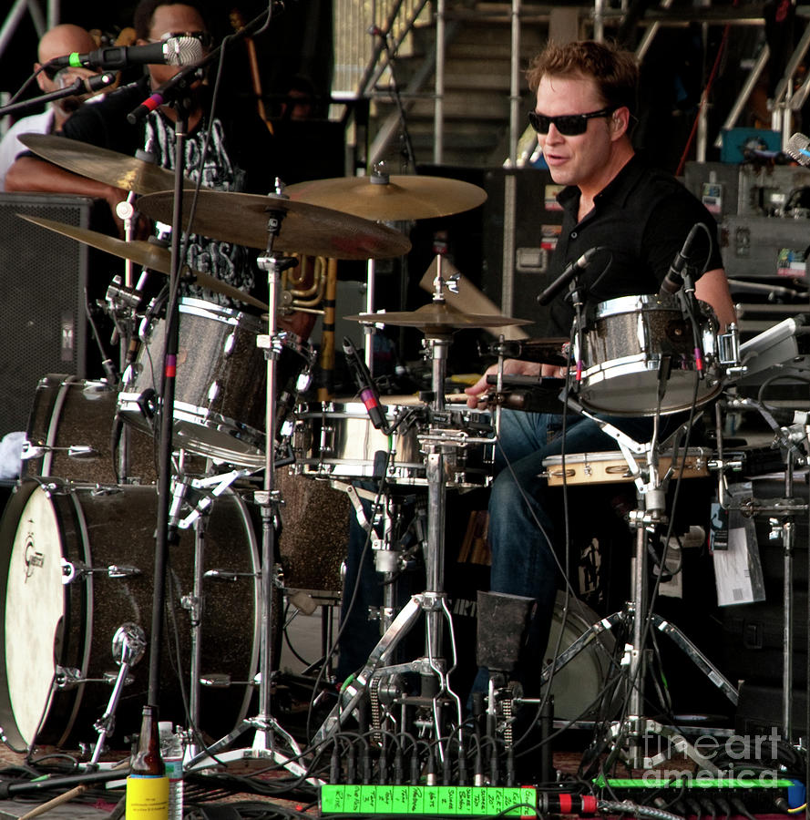 Stanton Moore with Galactic at Bonnaroo #11 Photograph by David Oppenheimer