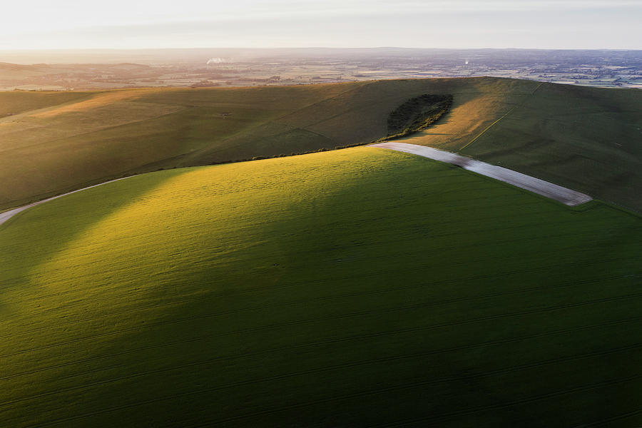 Stunning High Flying Drone Landscape Image Of Rolling Hills In E Photograph