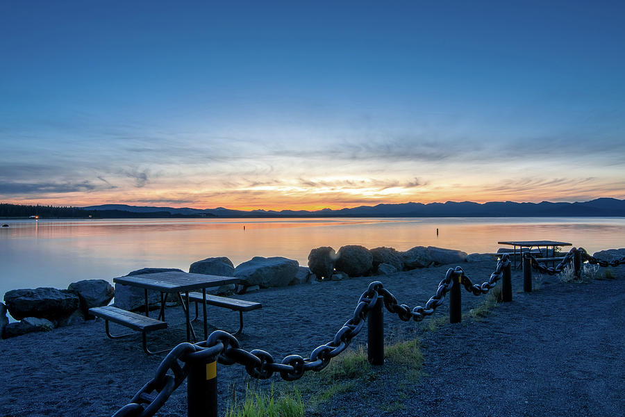 Sunrise over yellowstone lake in yellowstone national park #10 Photograph by Alex Grichenko