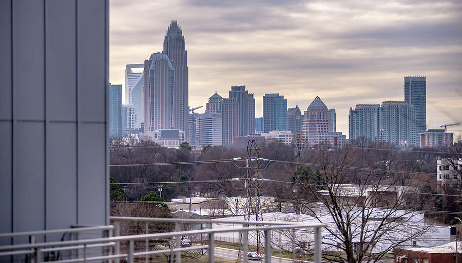 Sunset And Overcast Over Charlotte Nc Cityscape #10 Photograph by Alex Grichenko