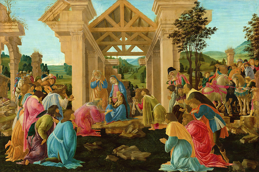 Sandro Botticelli Painting - The Adoration of the Magi #10 by Sandro Botticelli