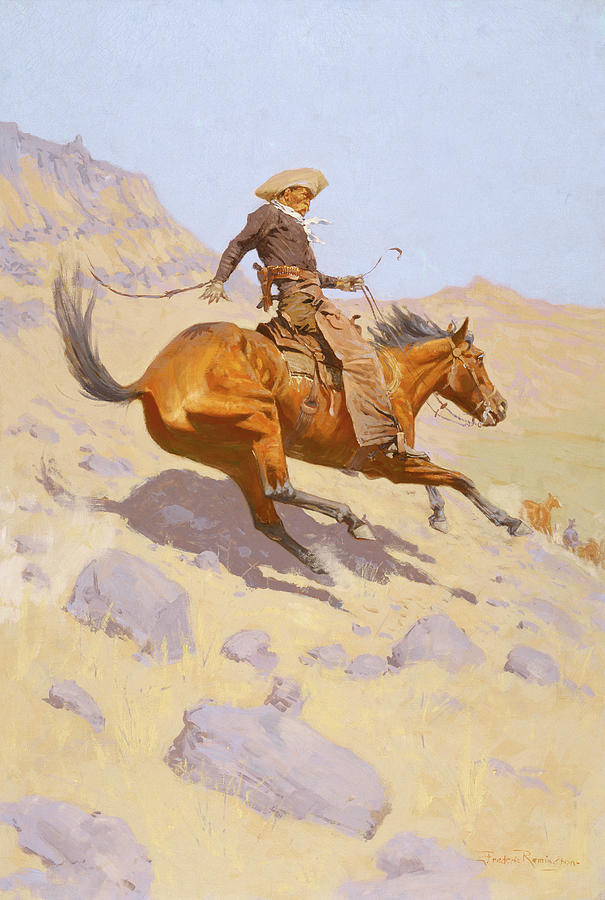 The Cowboy By Frederic Remington Painting
