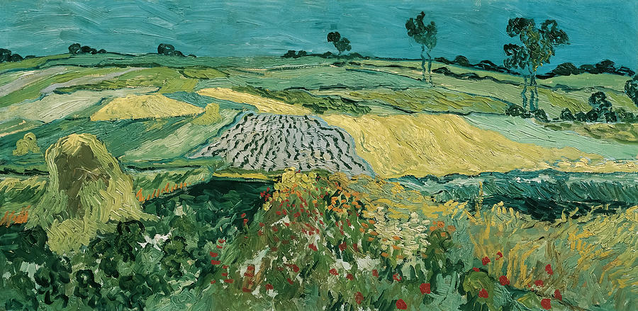 Vincent Van Gogh Painting - The Plain of Auvers by Vincent van Gogh by Mango Art