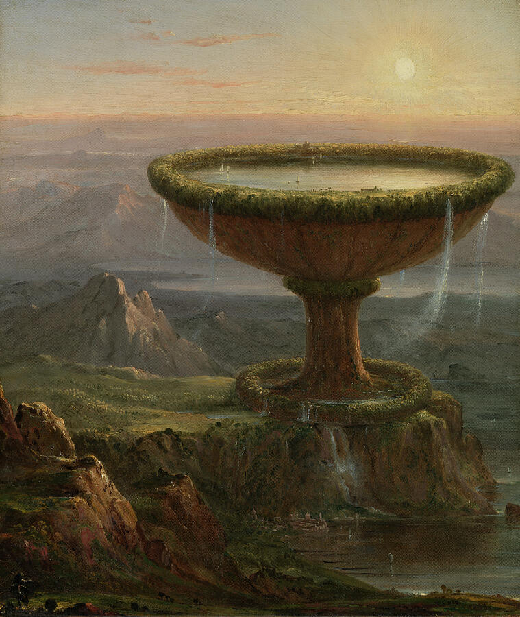 The Titans Goblet, from 1833 Painting by Thomas Cole