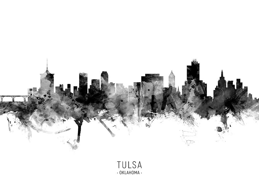 Tulsa Oklahoma Skyline #10 Digital Art by Michael Tompsett