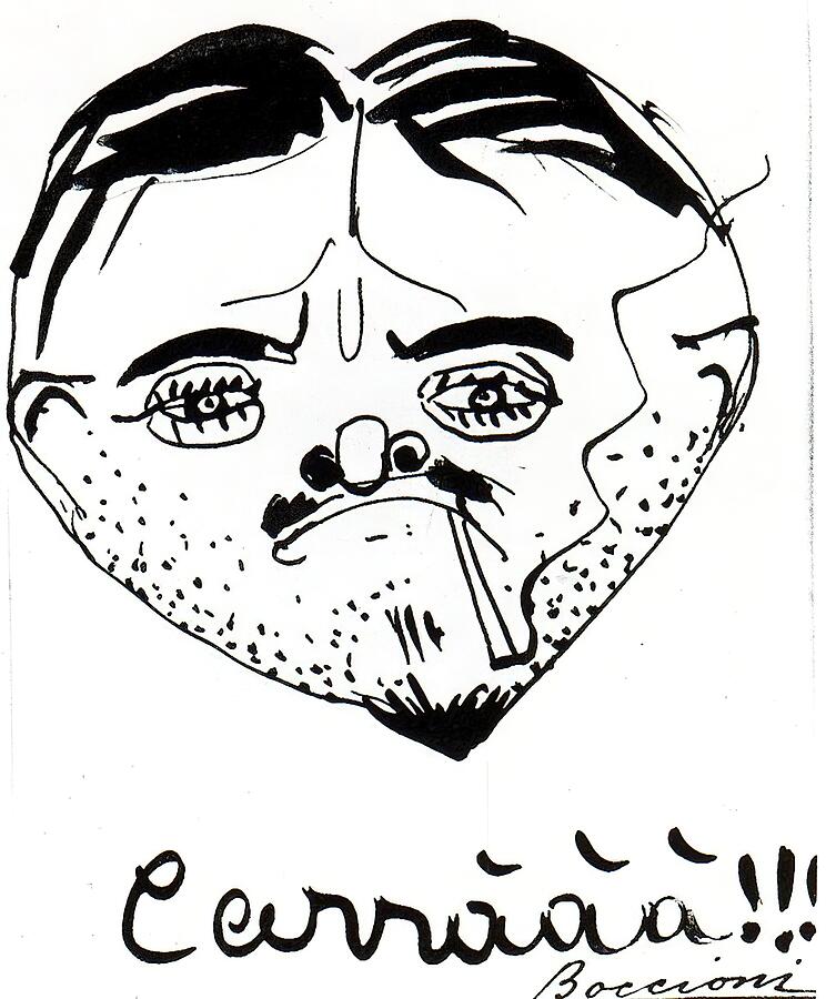 Caricature Painting - Umberto Boccioni #10 by Umberto Boccioni