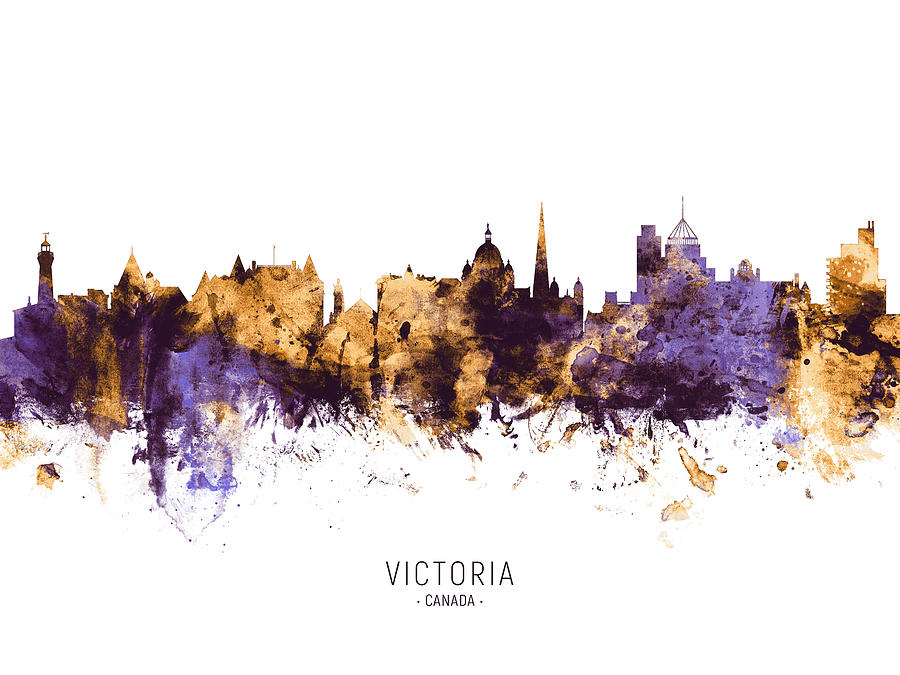 Victoria Canada Skyline Digital Art by Michael Tompsett - Fine Art America