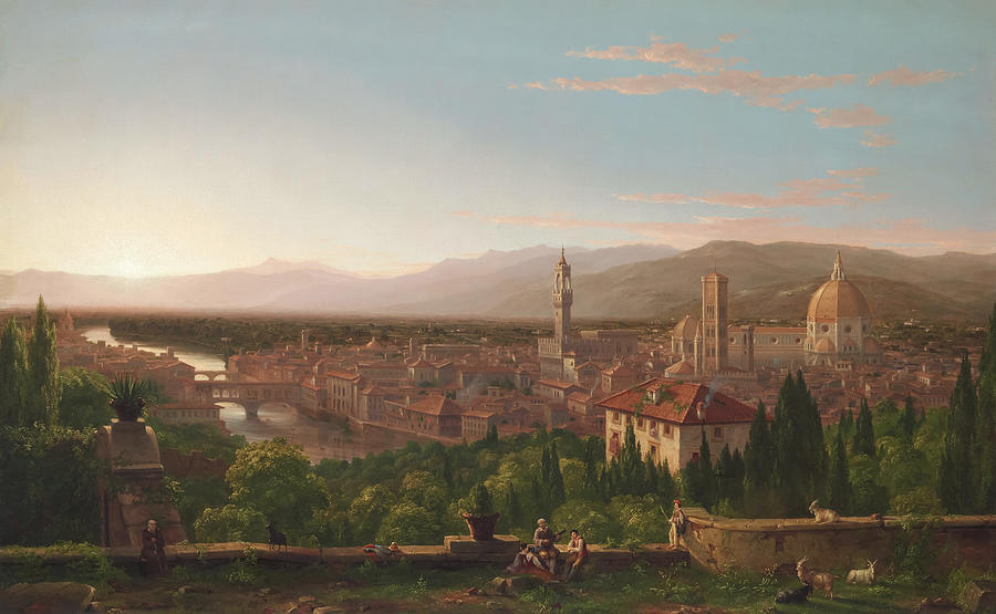 View of Florence by Thomas Cole Painting by Mango Art View of Florence by Thomas Cole Painting by Mango Art