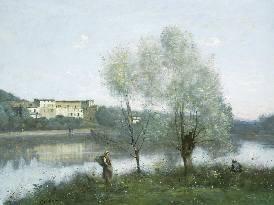 Tree Painting - Ville dAvray by Jean-Baptiste-Camille Corot by Mango Art