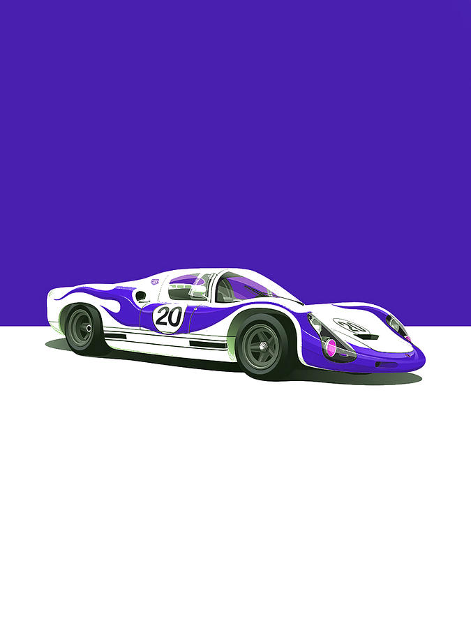 Vintage Porsche LeMans Race Car #10 Digital Art by Thespeedart Vintage Porsche LeMans Race Car #10 Digital Art by Thespeedart
