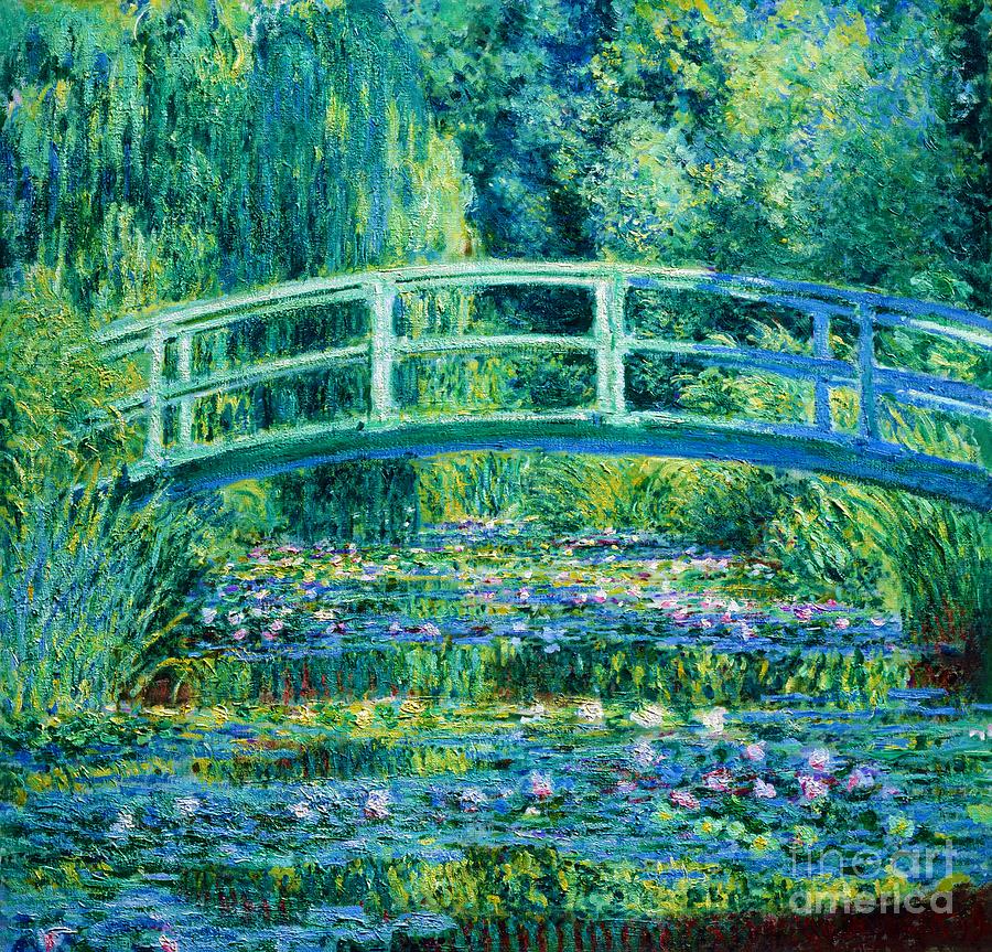 Water Lilies and Japanese Bridge #10 Painting by Claude Monet