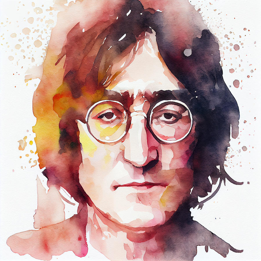 Watercolour Of John Lennon Mixed Media by Smart Aviation - Fine Art America