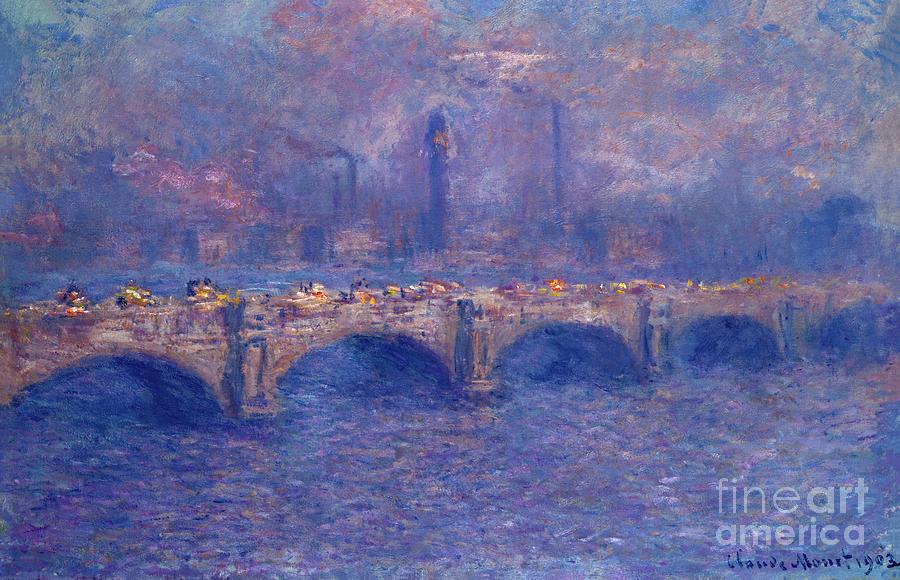 Waterloo Bridge, Sunlight Effect #10 Painting by Claude Monet