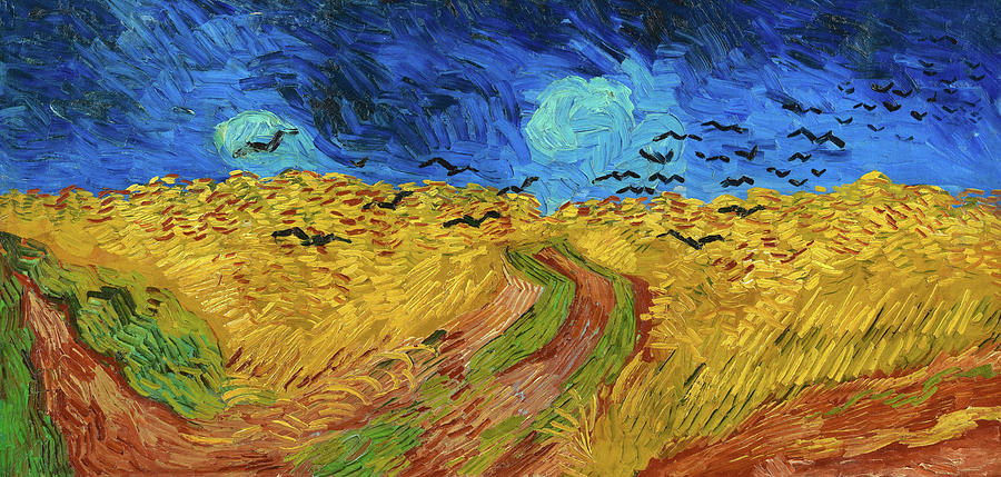 Vincent Van Gogh Painting - Wheatfield with Crows #10 by Vincent van Gogh
