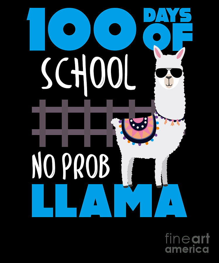 100 days of school llama