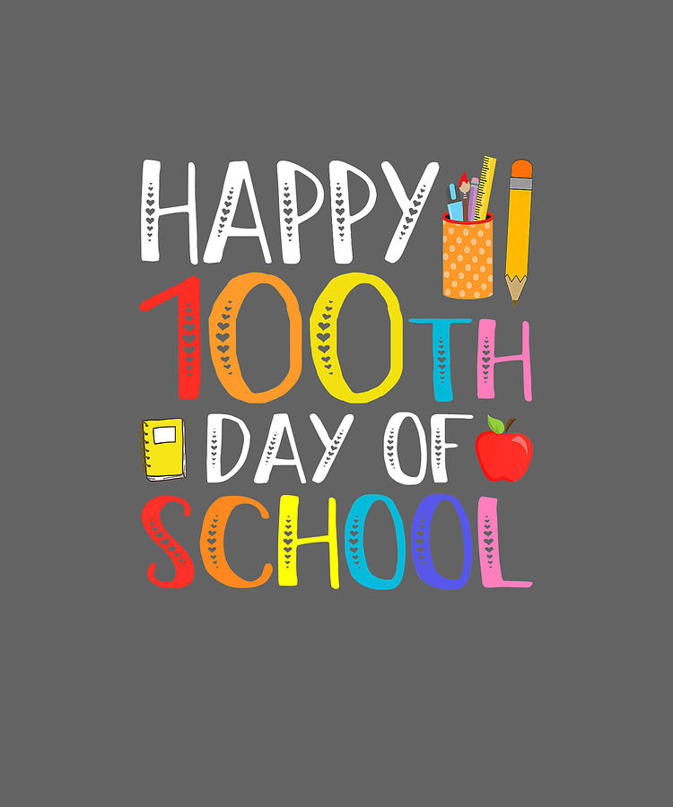 100 Days Of School Teacher And Student T-Shirt Digital Art by Katie ...