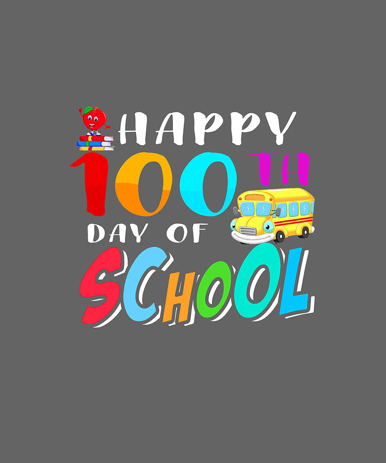 100th Day of School Shirt for Teachers Kids Happy 100 Days TShirt Digital  Art by Felix