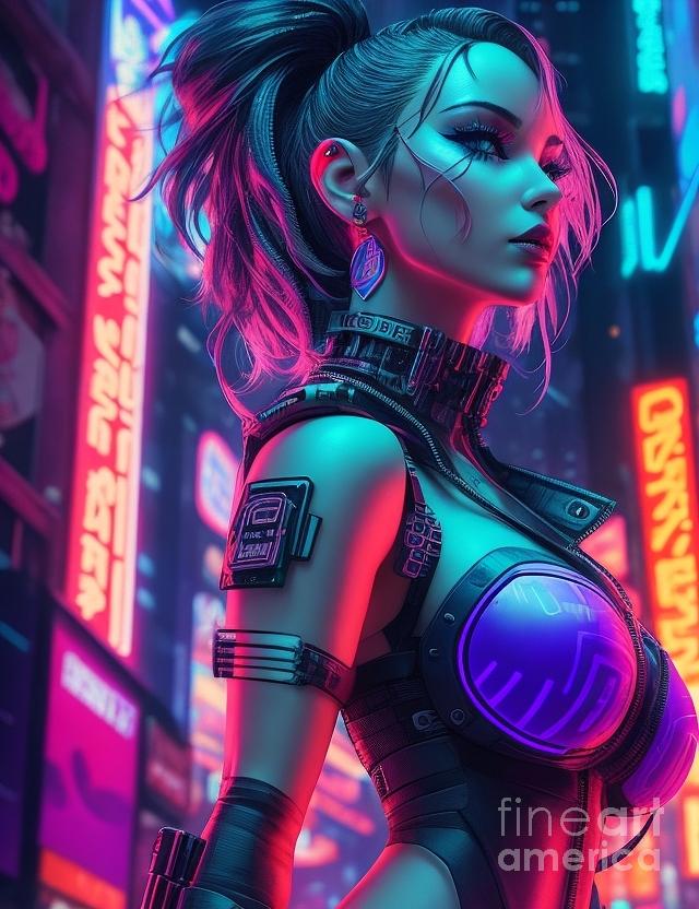 Cyberpunk Girls 101 Digital Art By George Hite Fine Art America 9545