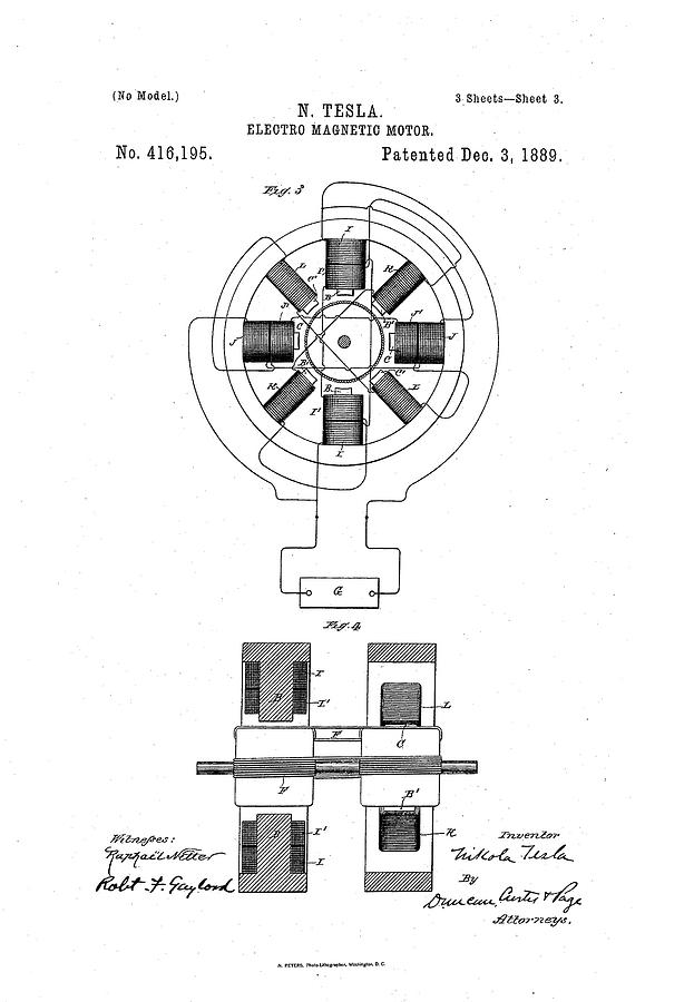 Nikola Tesla Patent #102 Mixed Media by Nikola Tesla - Fine Art America