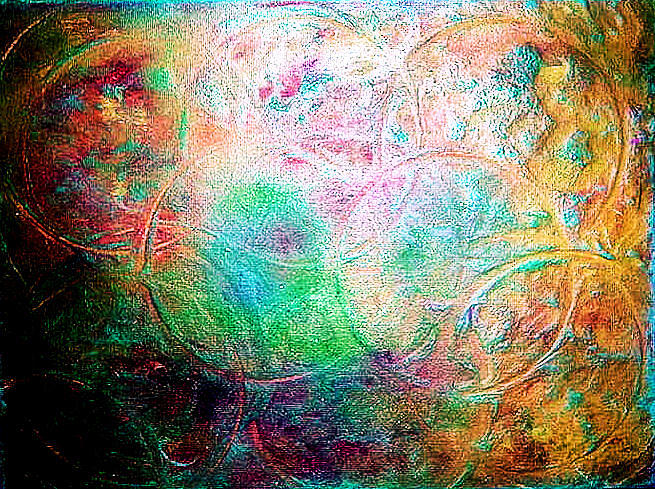 #103 Abstract Circle Back Edited Colorful Digital Art