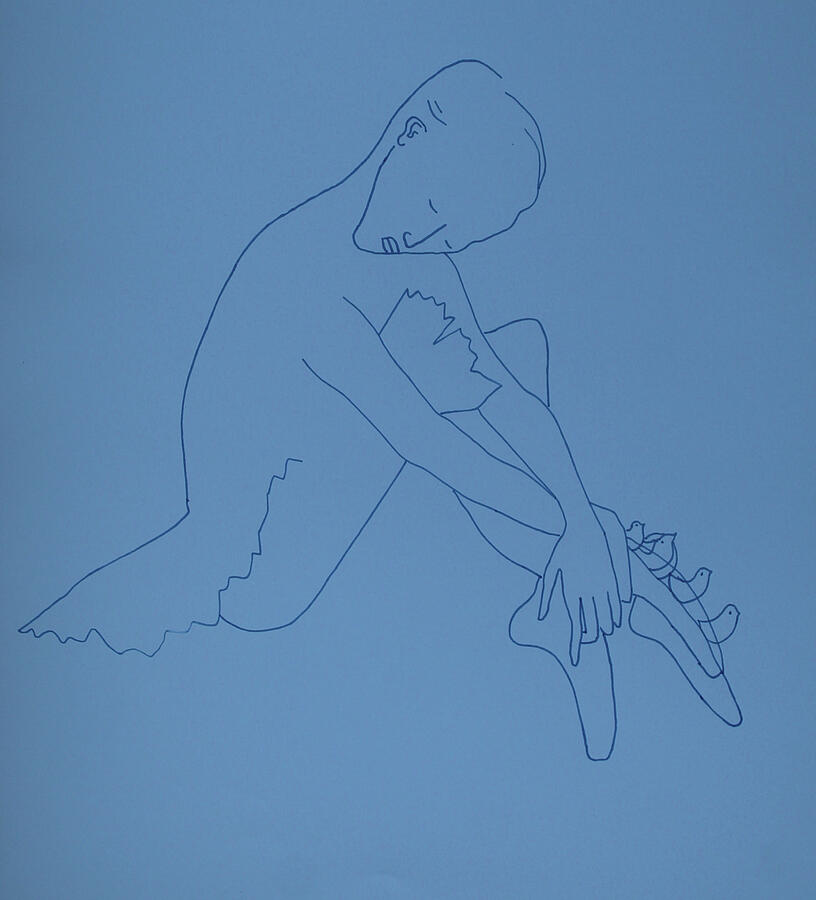 Jesus Christ Drawing - Ballerina #1042 by Gloria Ssali