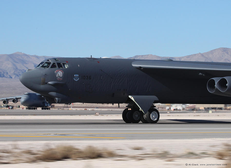B-52H Recovering to Nellis Close and Personal Photograph by Custom Aviation Art